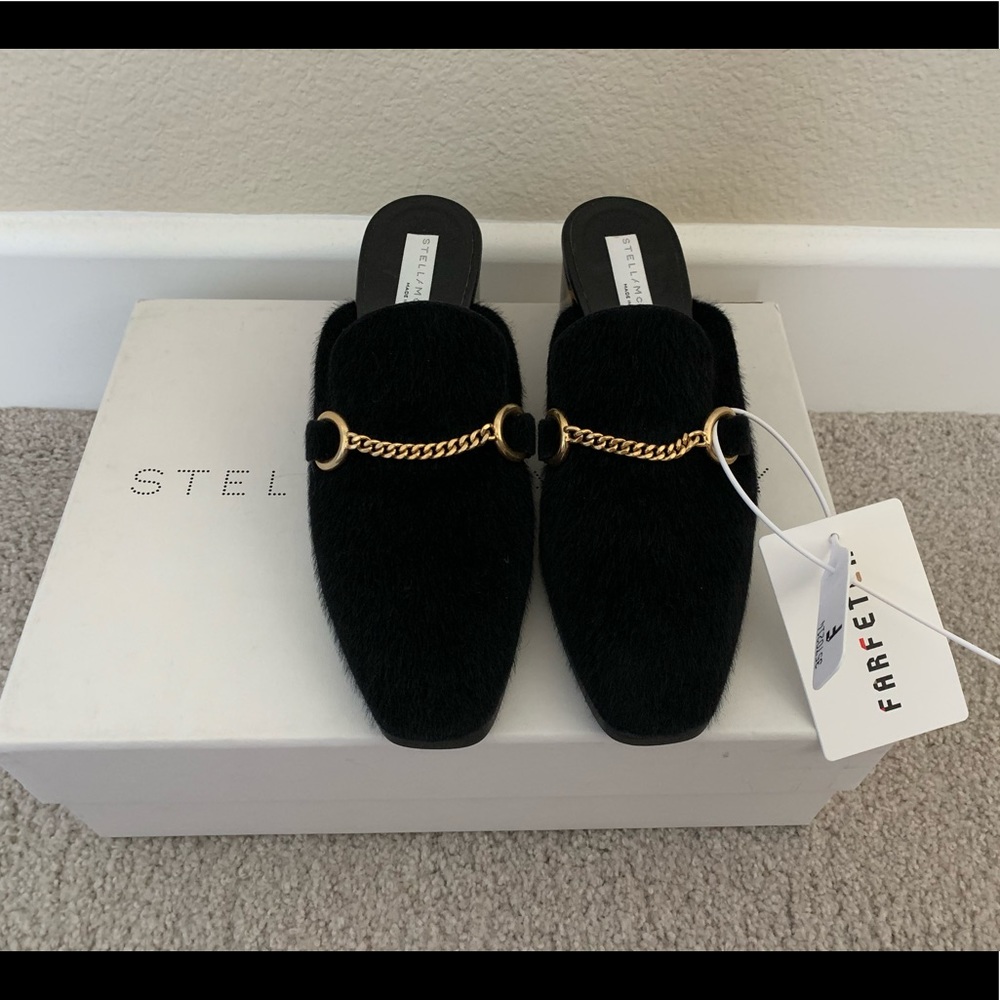 Stella McCartney mules with gold chain (size 6)